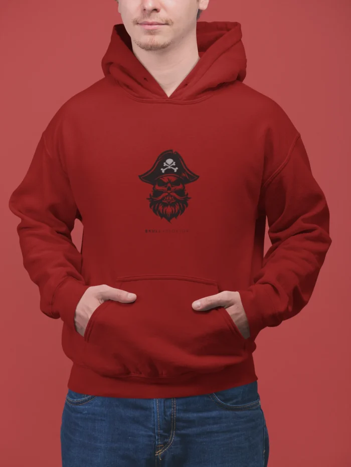 Skull Predator Hoodie – Pirate Skull Graphic Hoodie for Men and Women - Image 3