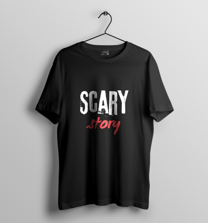 Scary Story - Graphic oversized Black T shirt